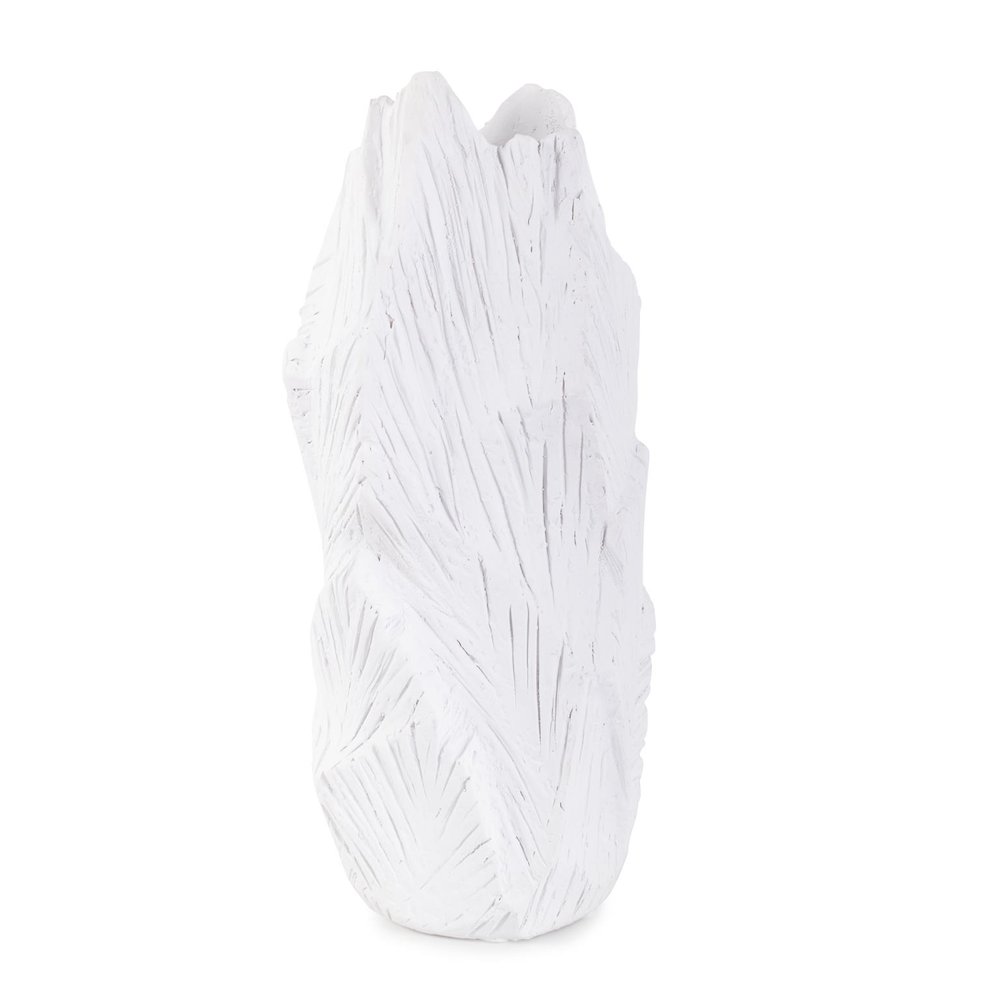 Abstract Elm Tall Vase in White. Picture 3