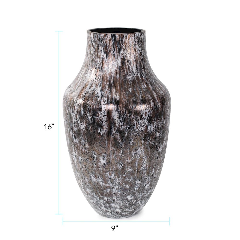 Zynsky Art Glass in Deep Mocha Brown- Tall. Picture 9