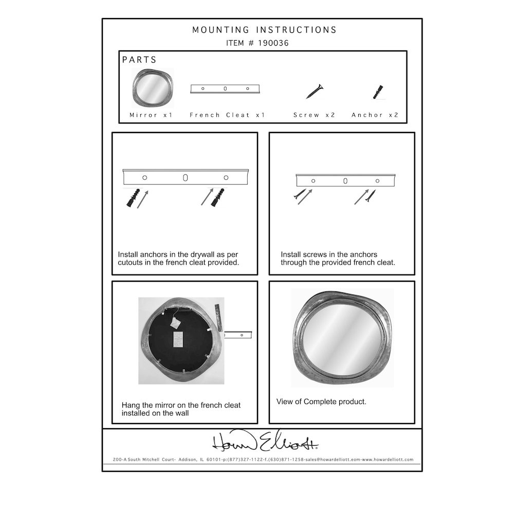 Martine Abstract Cast Iron Mirror in Silver. Picture 9
