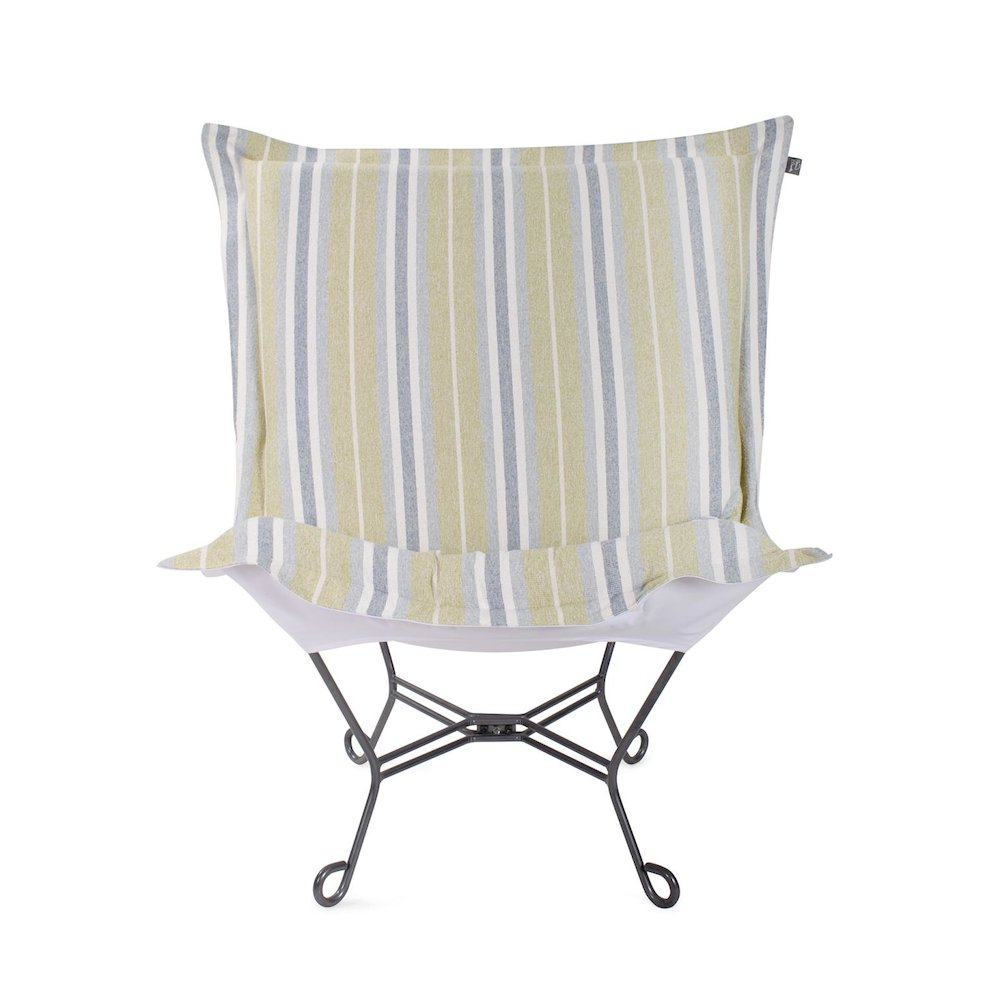 Indoor/Outdoor Puff Scroll Chair Dune Moss. Picture 2
