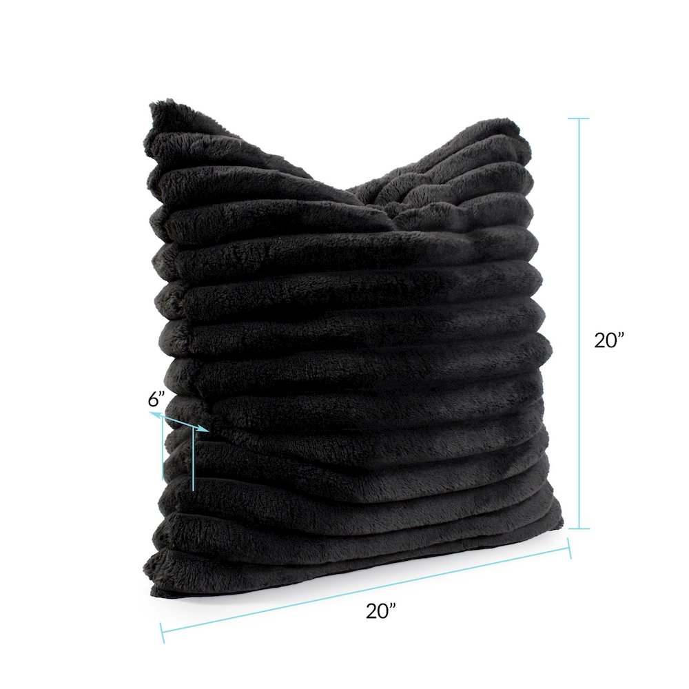 Pillow 20 x 20 Shar Pei Black - Down Insert. Picture 8