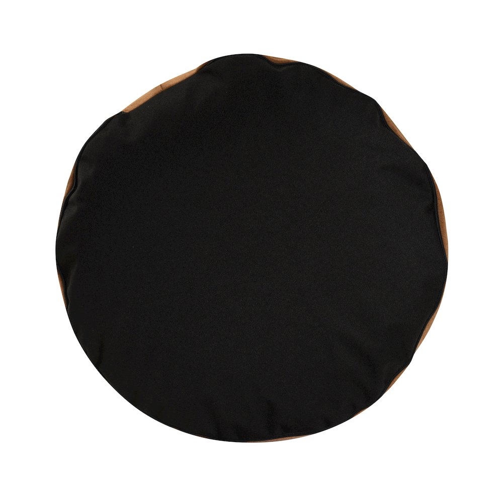 Qiviut Brown Foot Pouf. Picture 5