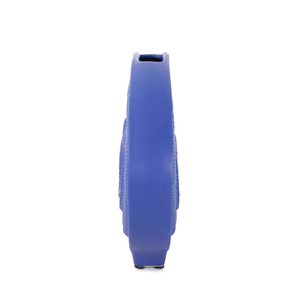 Radiant Blue Wide Ceramic Vase. Picture 6