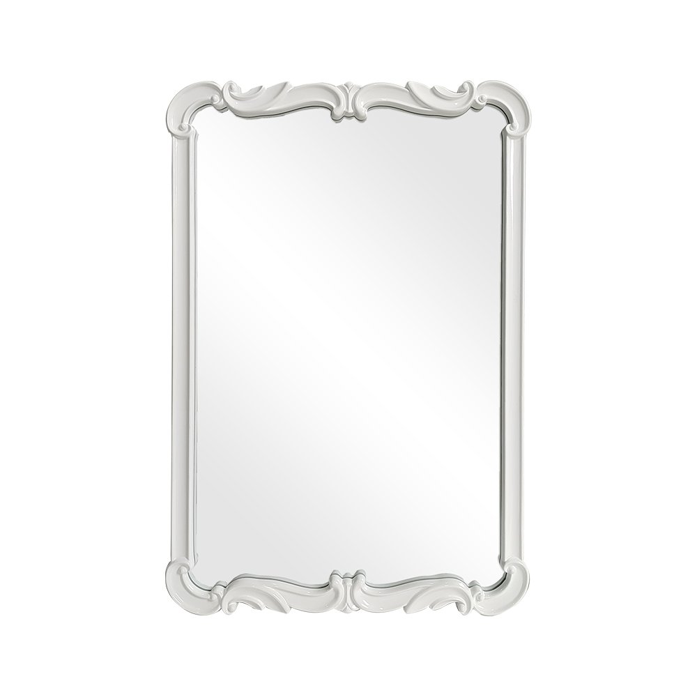 Asbille Glossy White Wall Mirror. Picture 1