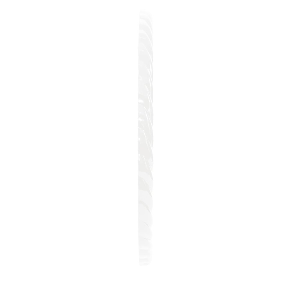 Gita Braided Round Mirror in Glossy White. Picture 4