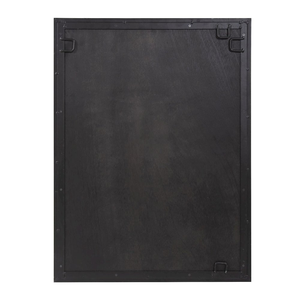 Matte Black Rectangle Metal Mirror. Picture 7