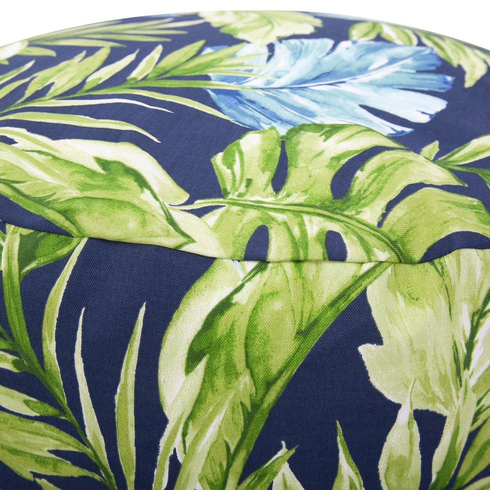 Outdoor Round Tall Pouf Cardoon Indigo. Picture 5