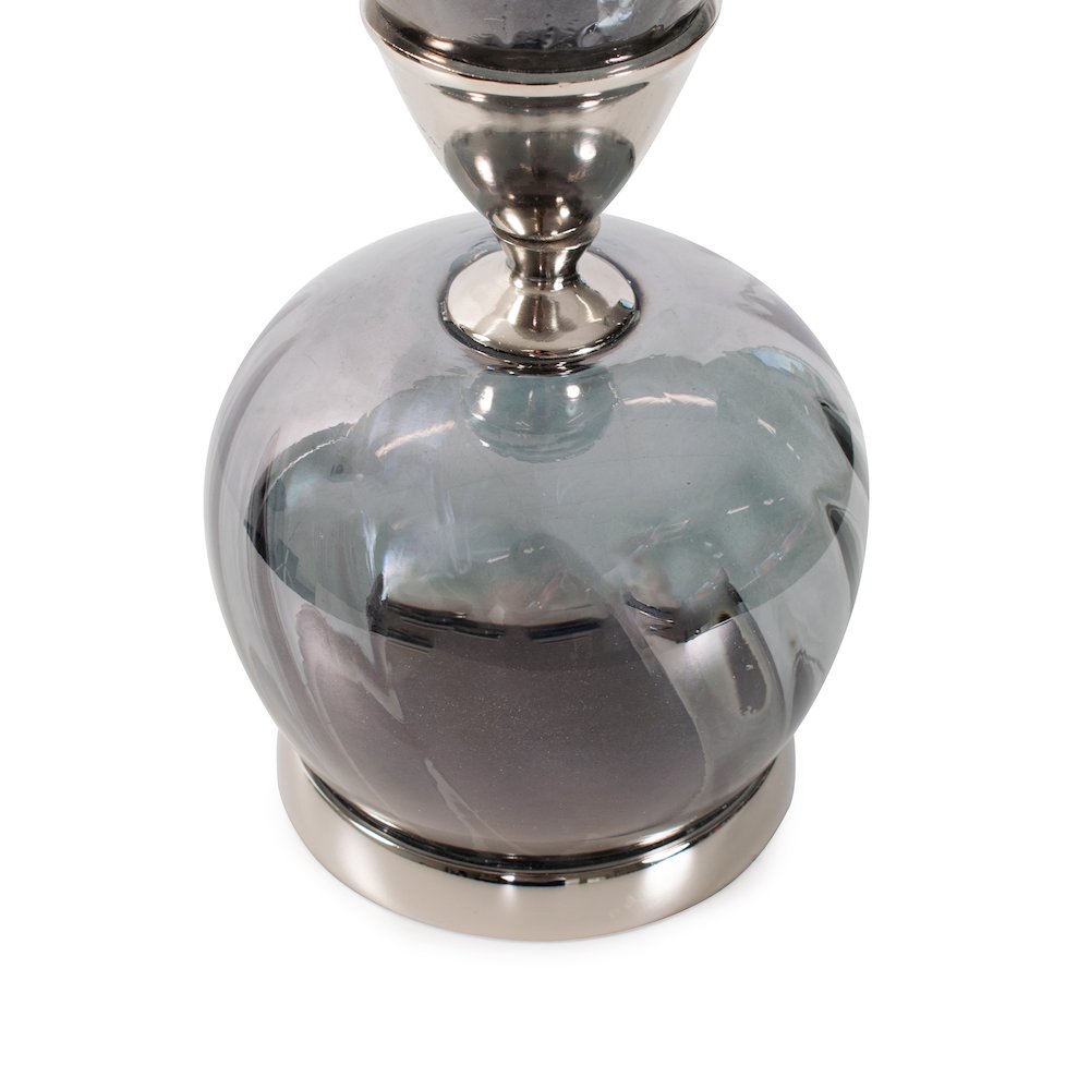 Ayers Smoked Glass Trumpet Vase Tall. Picture 4