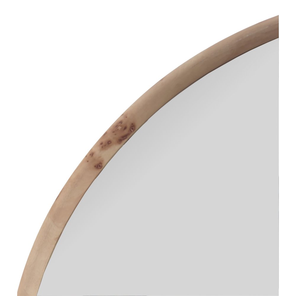 Burled Round Mirror. Picture 4