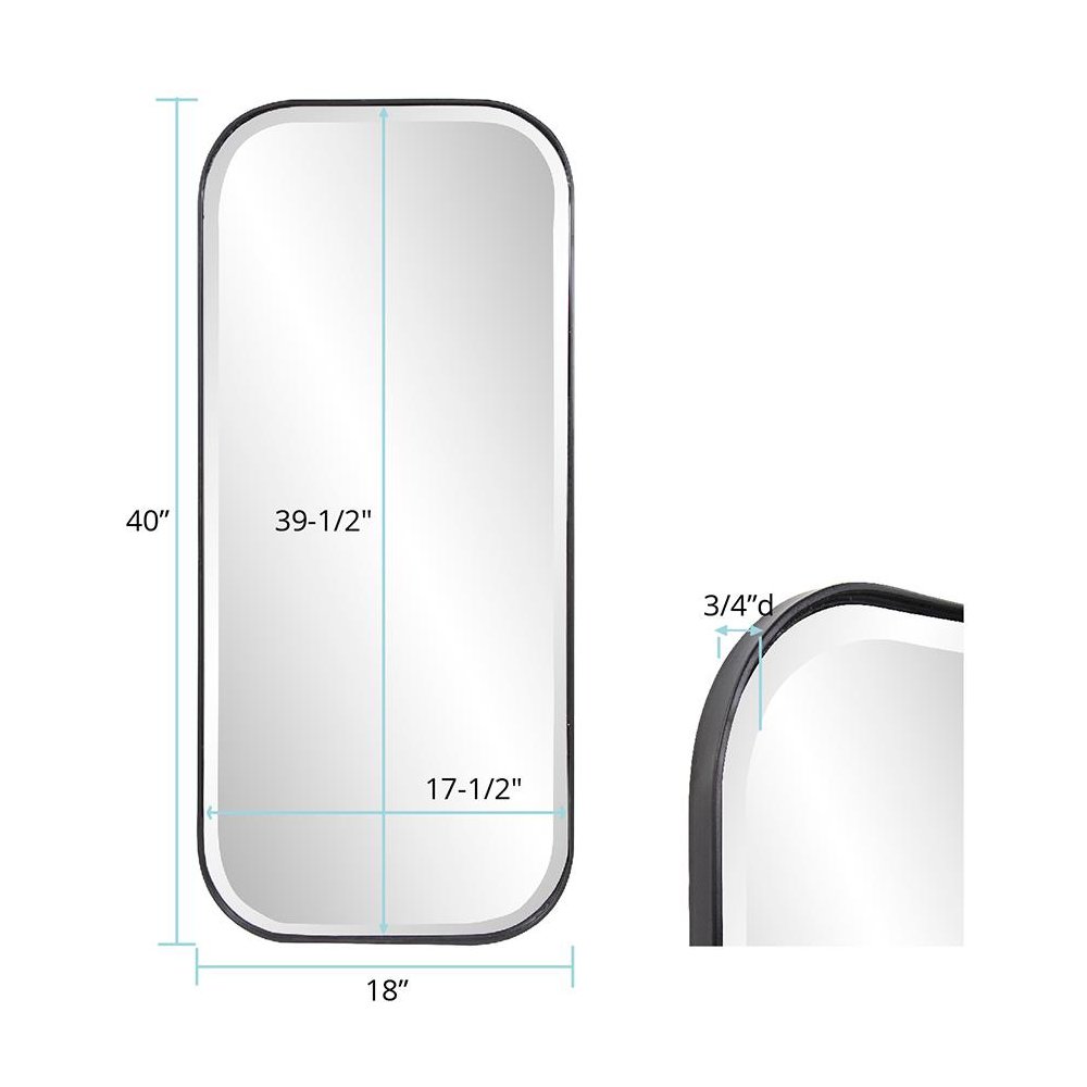 Matte Black Metal Dressing Mirror. Picture 7