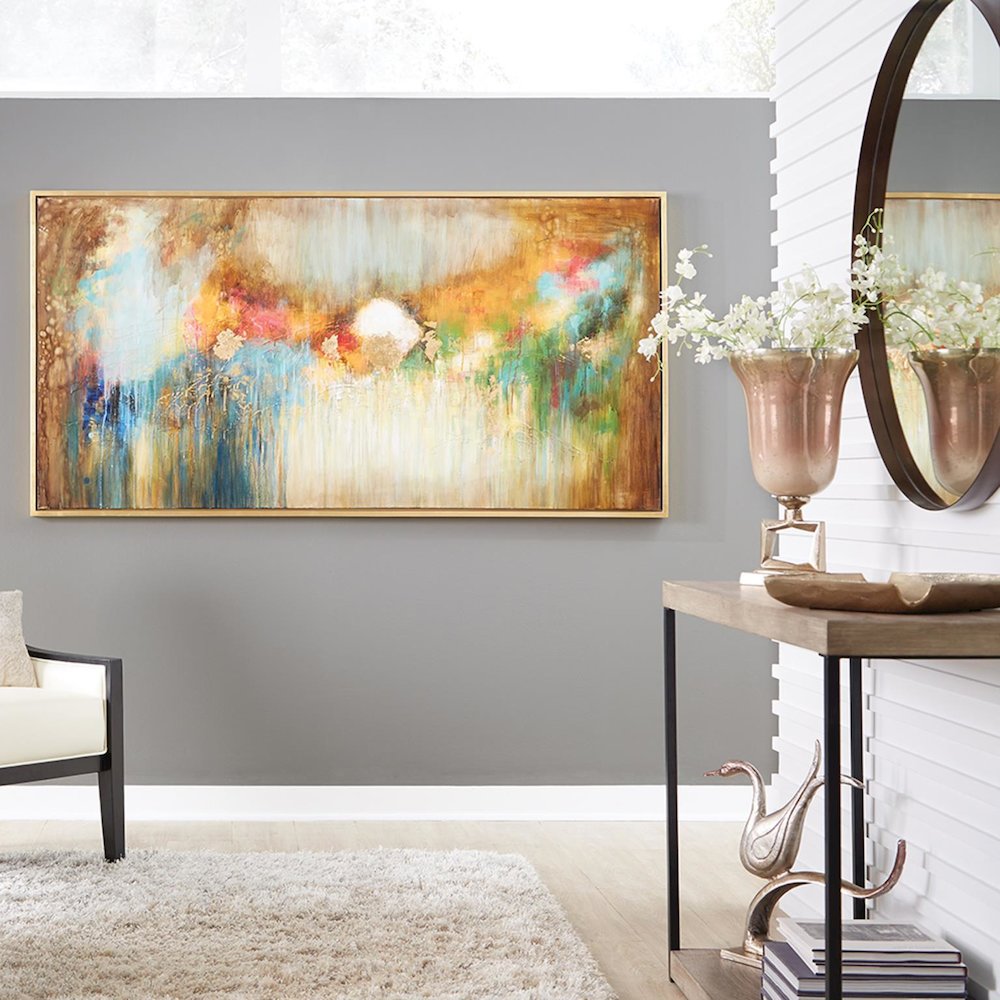 Steele Brass Round Mirror. Picture 3