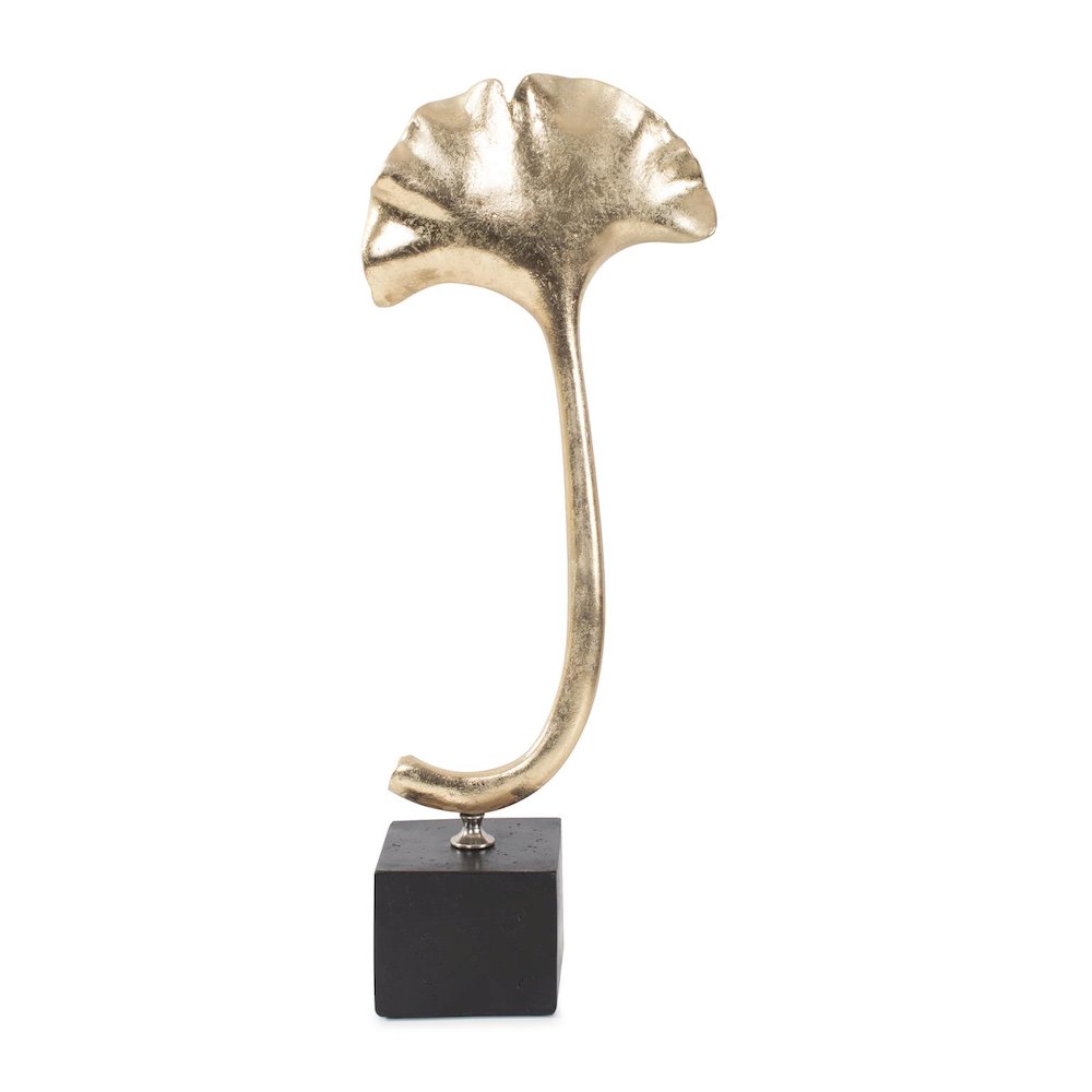 Gifu Golden Ginkgo Leaf Sculpture- Tall. Picture 4