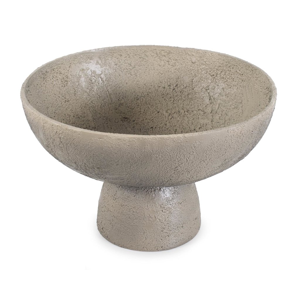 Textured Blanton Taupe Round Bowl. Picture 2