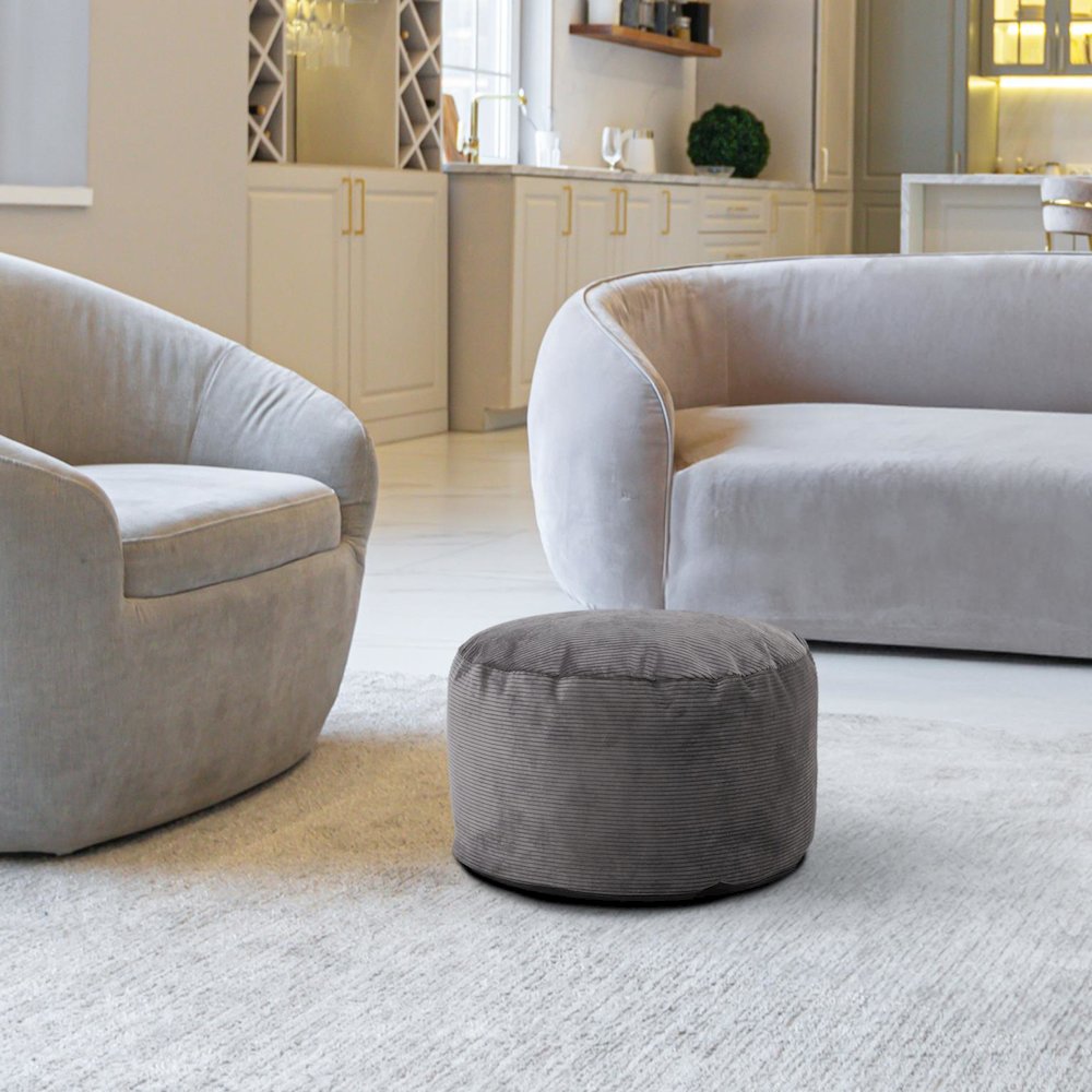 Short Pouf Pana Charcoal. Picture 7