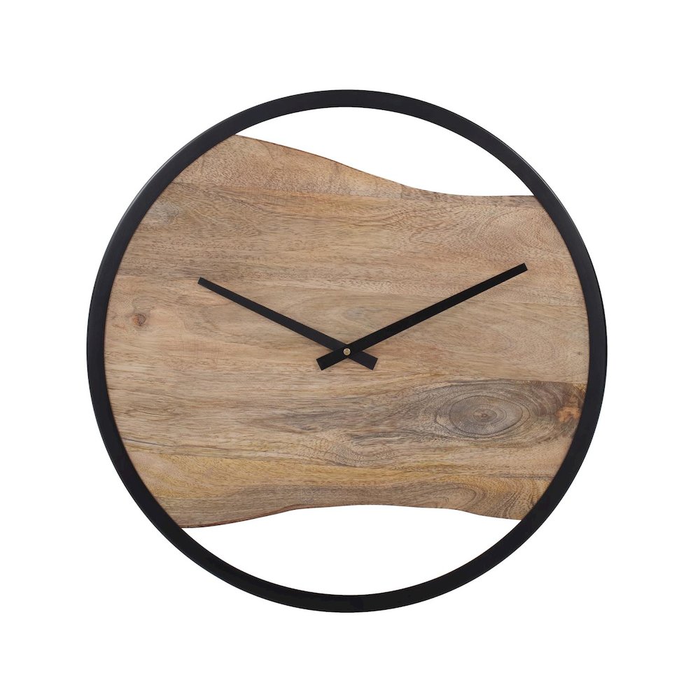 Live Edge Round Clock. Picture 1