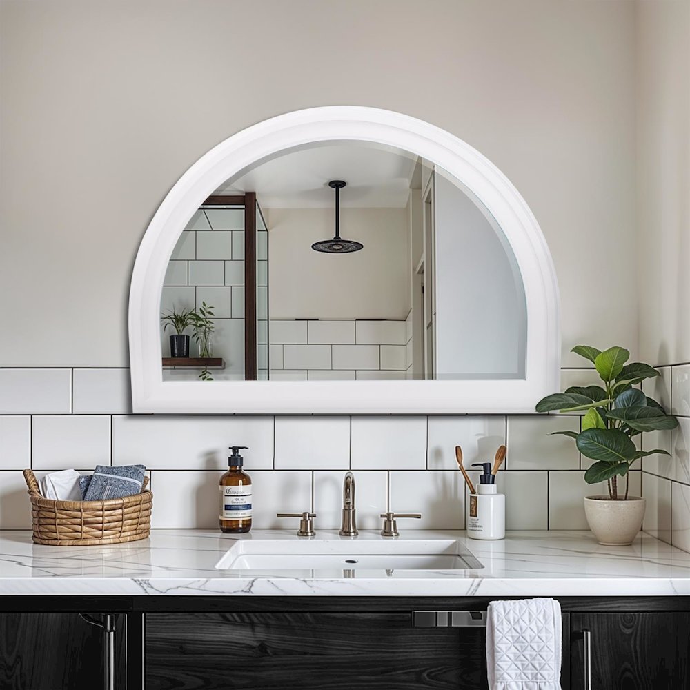 George Arched Mirror White. Picture 8