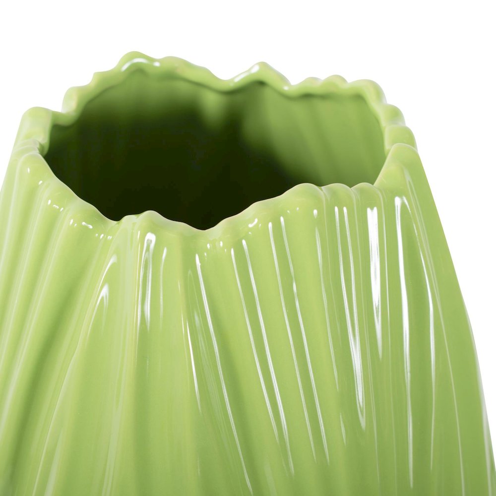 Field Green Tall Ceramic Vase. Picture 8