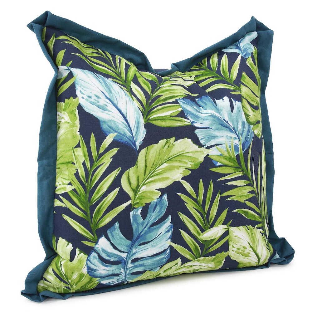 20 x 20 Outdoor Pillow Cardoon Indigo - Poly Insert. Picture 2