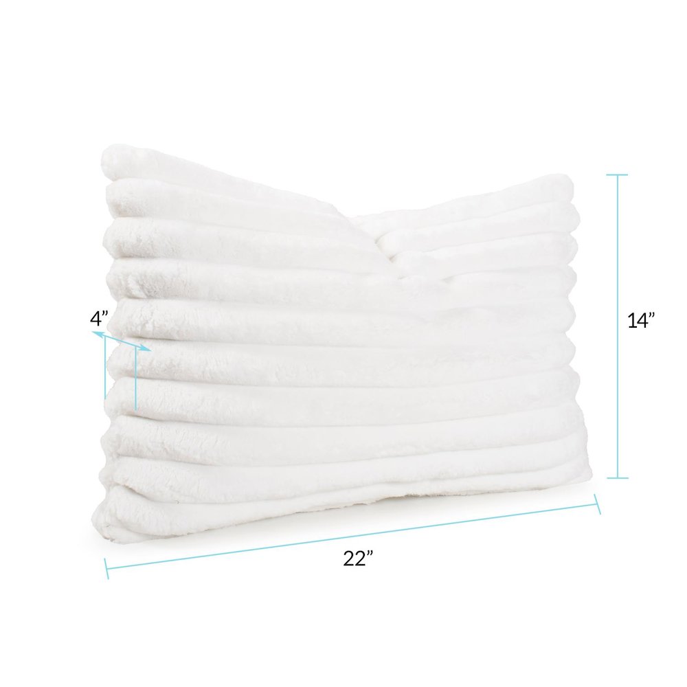 Pillow 14 x 22 Shar Pei White - Down Insert. Picture 8