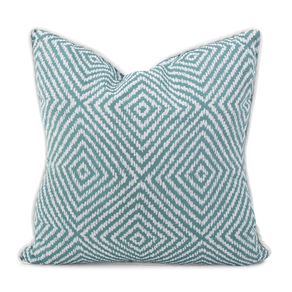 24 x 24 Outdoor Pillow Helm Teal- Poly Insert. Picture 1