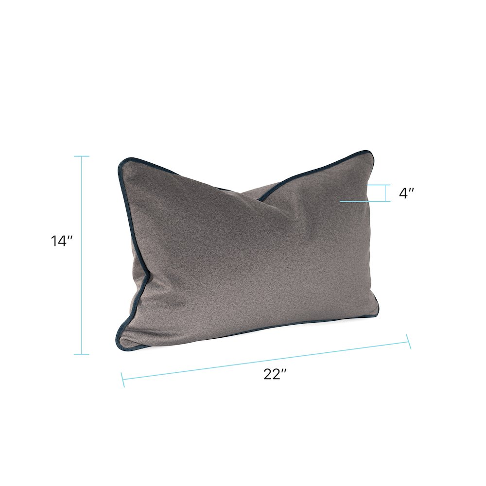 Qiviut Gray 14x22 Poly Filled Pillow. Picture 9