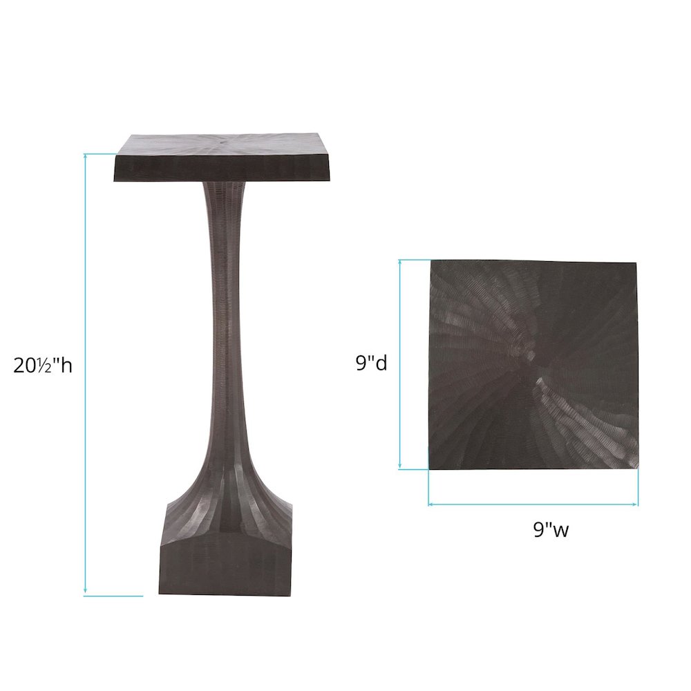 Chiseled Cast Aluminum Martini Table. Picture 6