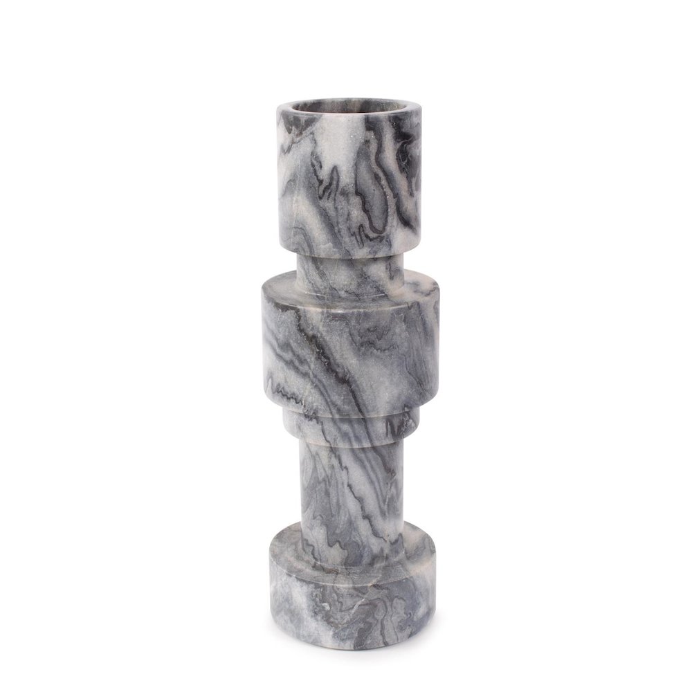 Modern Clarinda Marble Candle Holder- Tall. Picture 2
