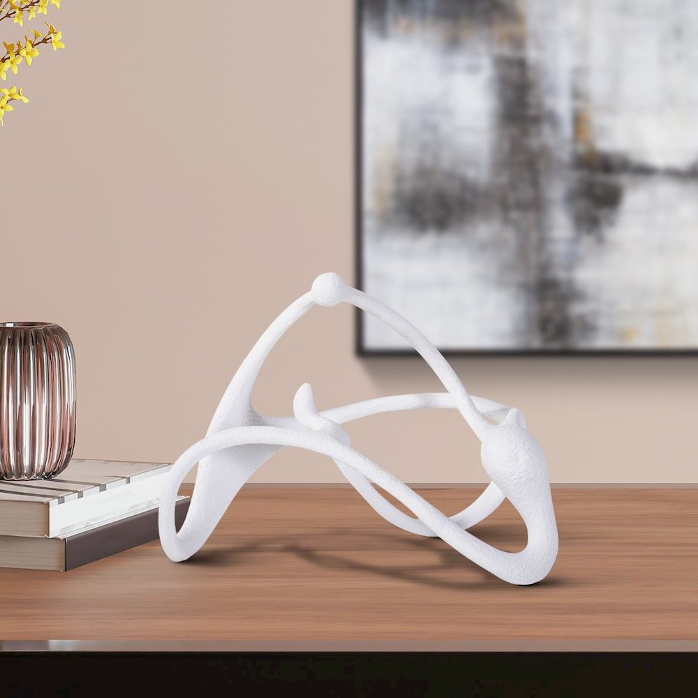Endro Abstract Sculpture in White. Picture 9