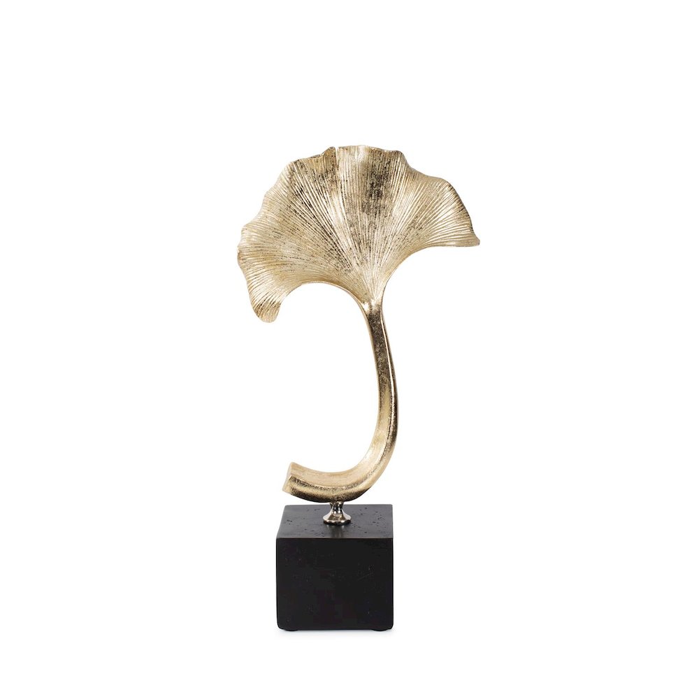 Gifu Golden Ginkgo Leaf Sculpture- Short. Picture 1