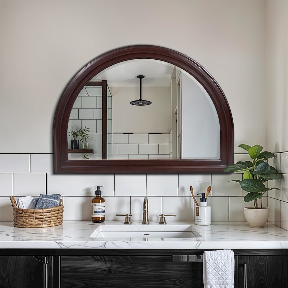 George Arched Mirror Brown. Picture 8