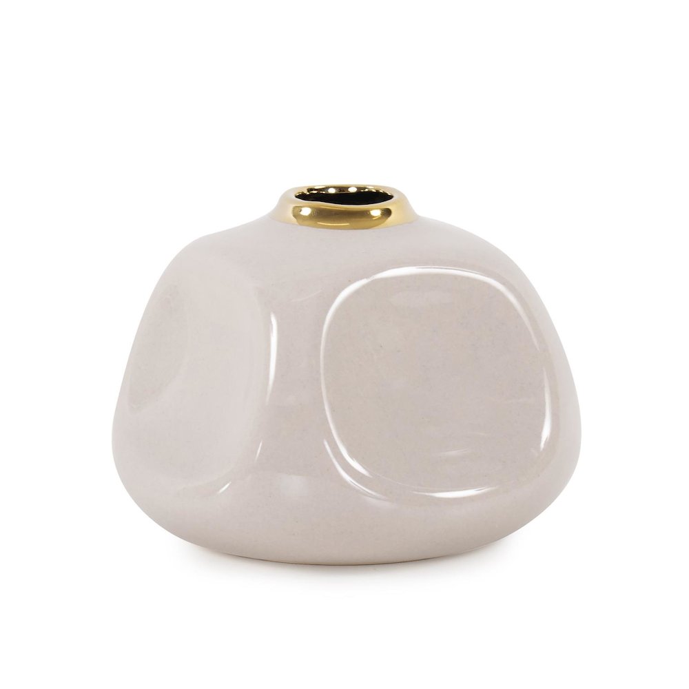 Christana Concaved Ceramic Vase- Short. Picture 2