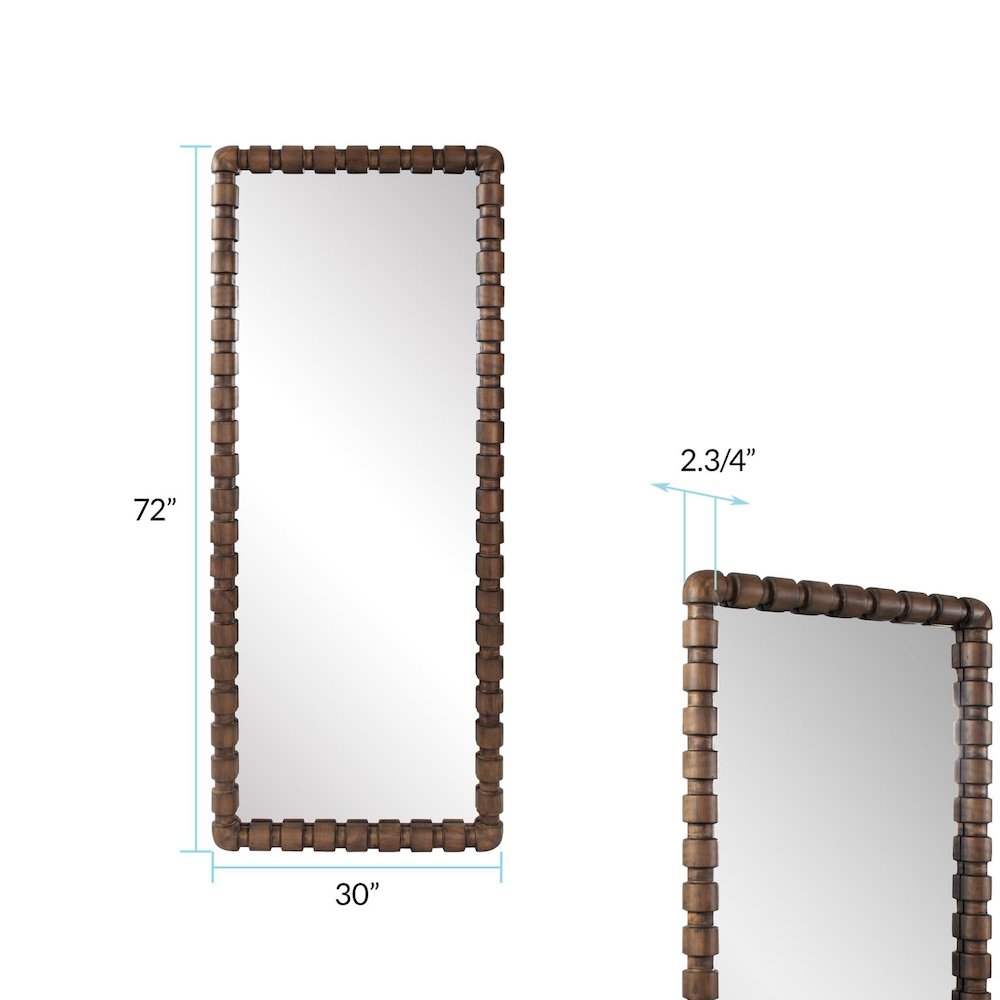 Wooden Bobbin Dressing Mirror. Picture 9