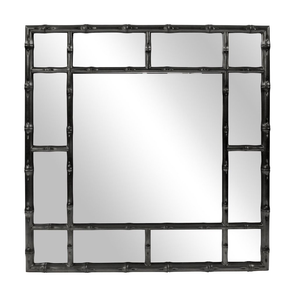 Bamboo Mirror - Glossy Black. Picture 1