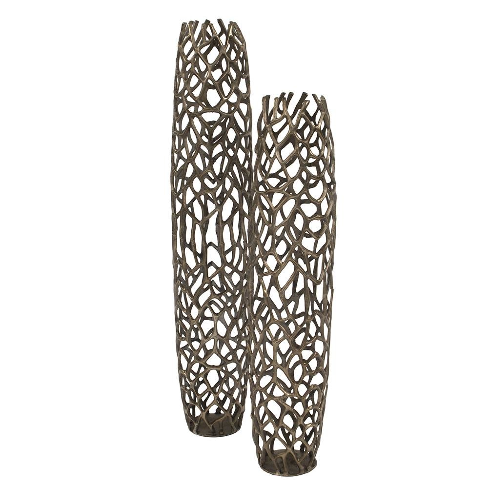 Bronze Aluminum Branch Vase- Large. Picture 4