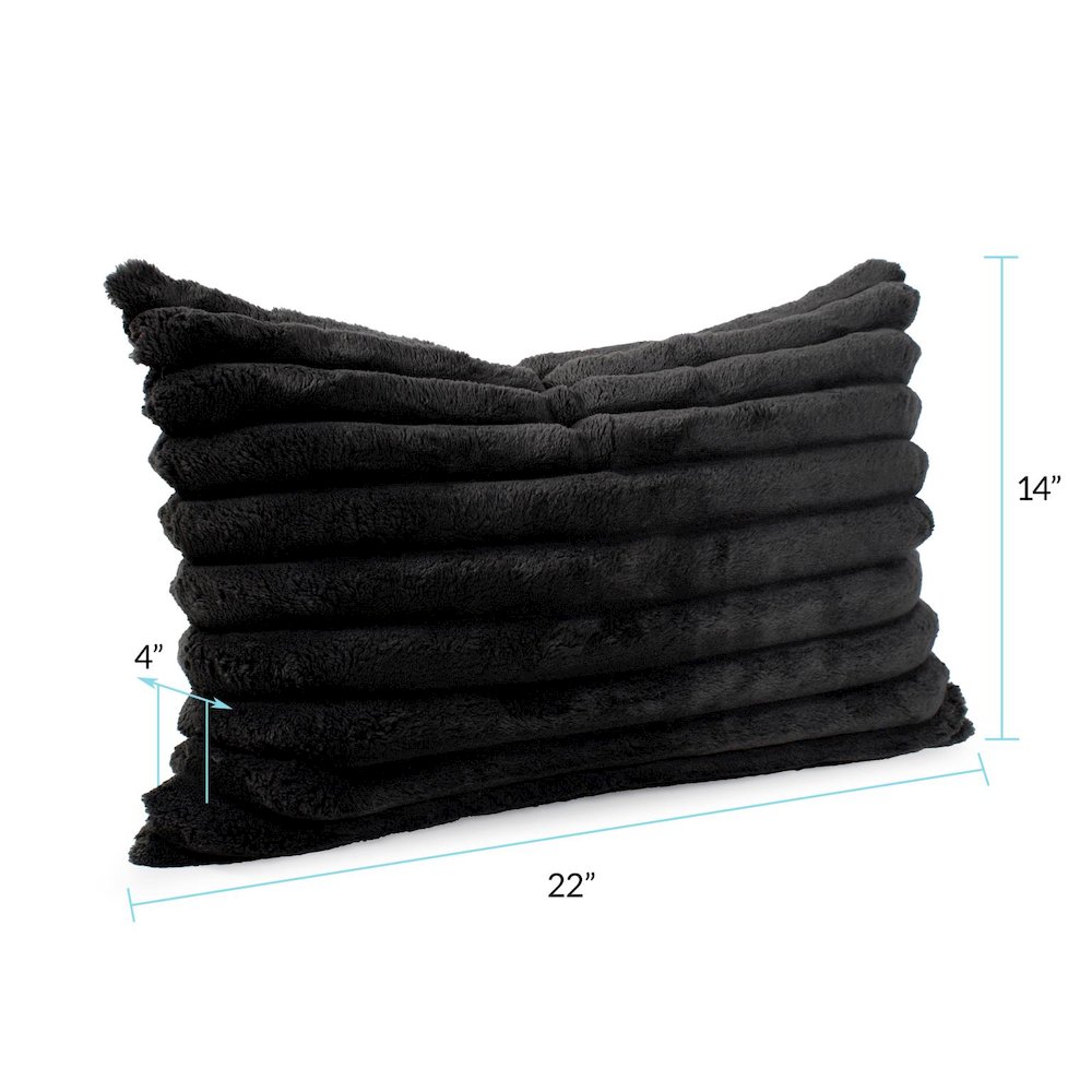 Pillow 14 x 22 Shar Pei Black - Poly Insert. Picture 8