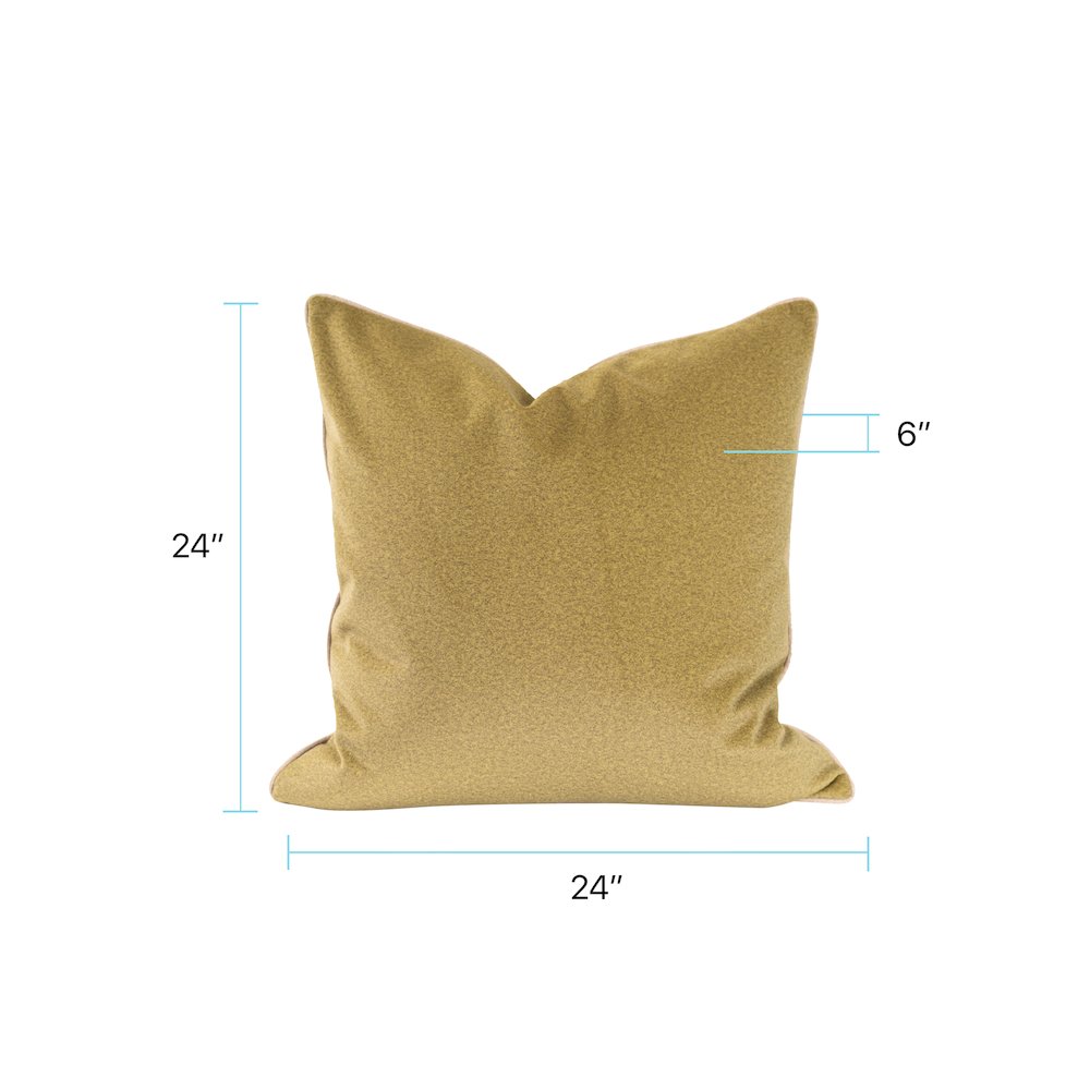 Qiviut Green 24x24 Down Filled Pillow. Picture 5
