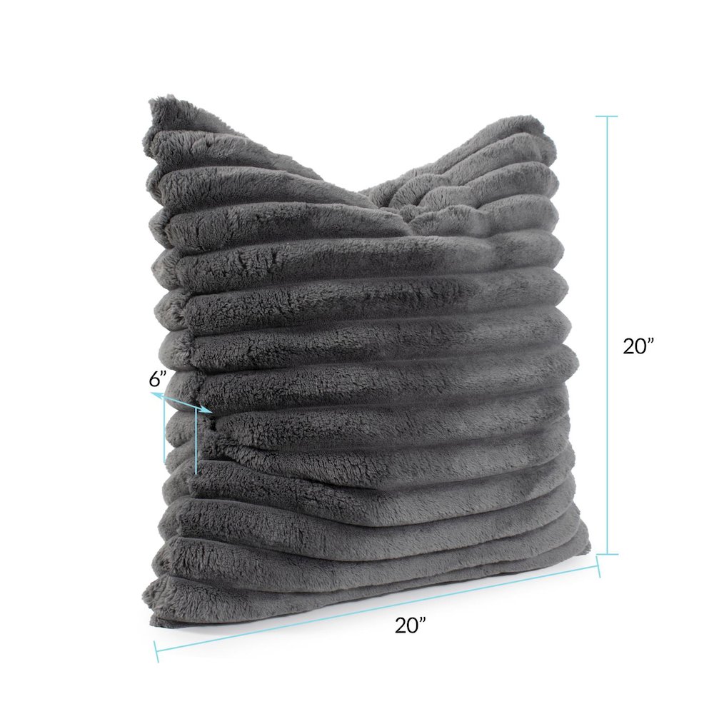 Pillow 20 x 20 Shar Pei Charcoal - Poly Insert. Picture 8
