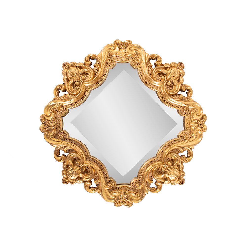 French D' Amboise Collection of Gold Petite Mirrors- Square. Picture 4