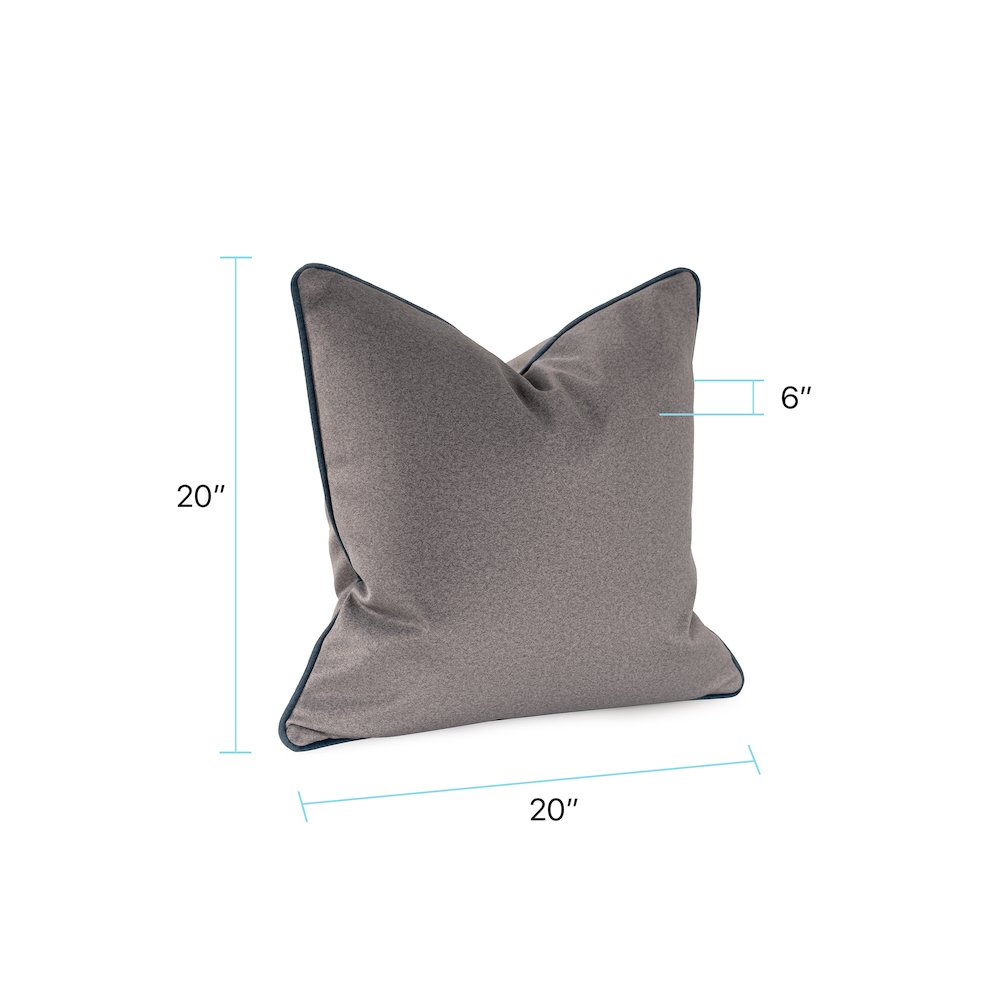 Qiviut Gray 20x20 Poly Filled Pillow. Picture 8