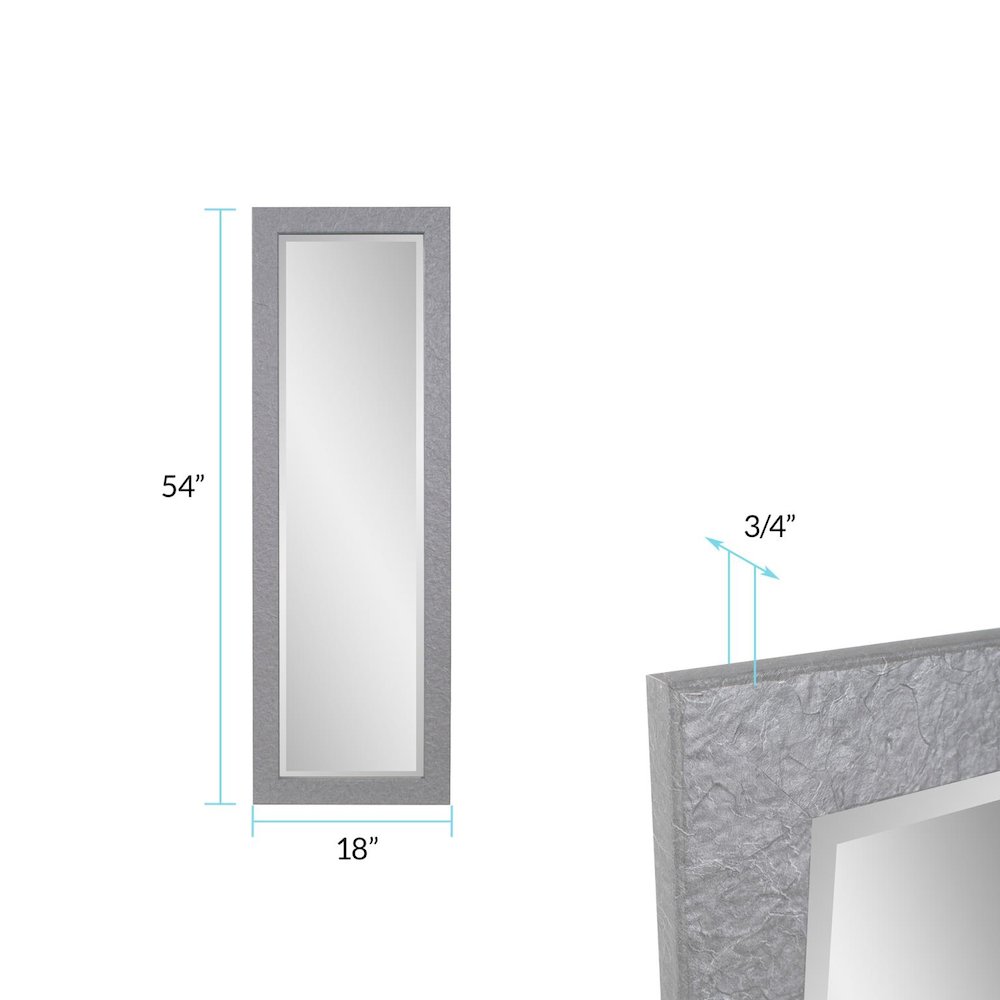 Stucco Dressing Mirror - Gray. Picture 8