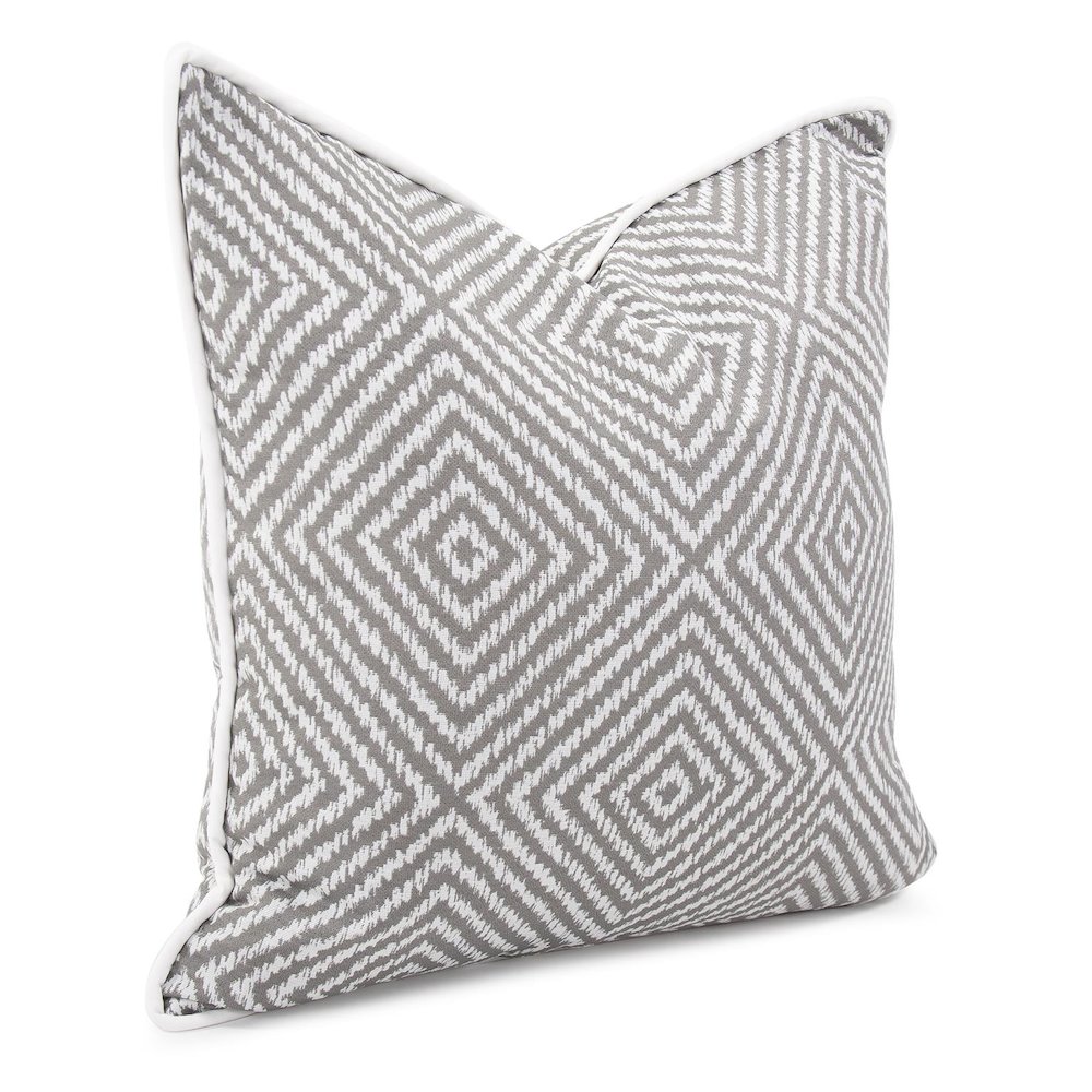 24 x 24 Outdoor Pillow Helm Pewter- Poly Insert. Picture 2