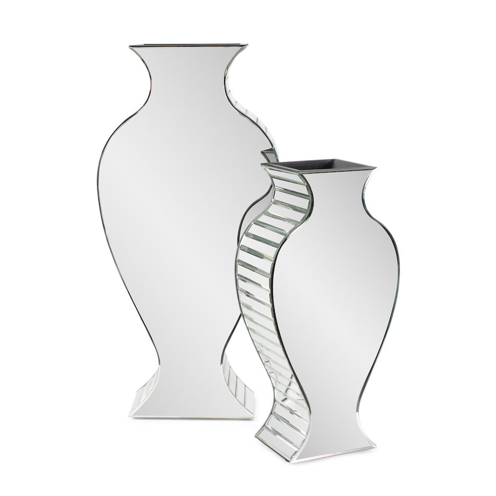 Howard Elliott Rounded Mirrored Vase - Small. Picture 7