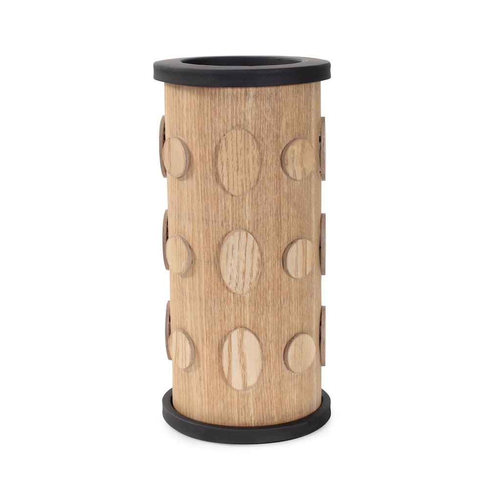 Robin Baron  Winfield Wooden Candle Holder- Large. Picture 2