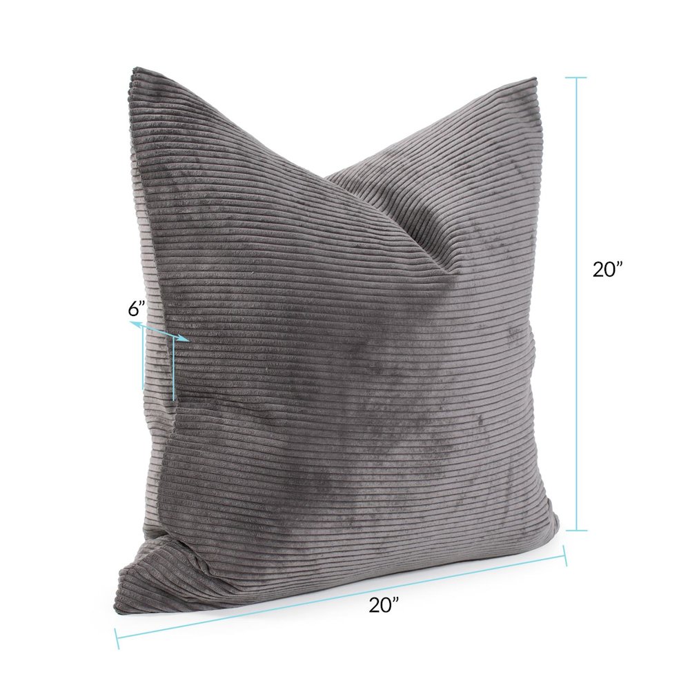 Pillow 20 x 20 Pana Charcoal - Down Insert. Picture 8