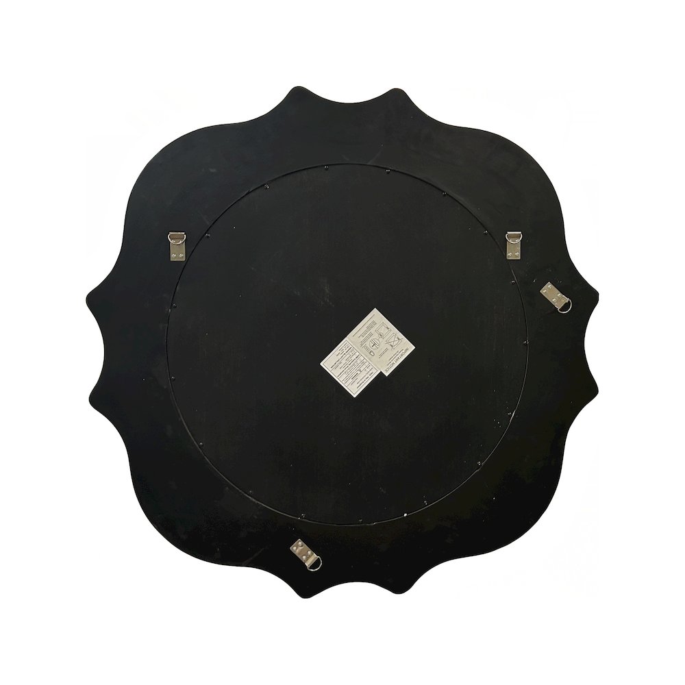Ethan Round Scalloped Mirror Green. Picture 8