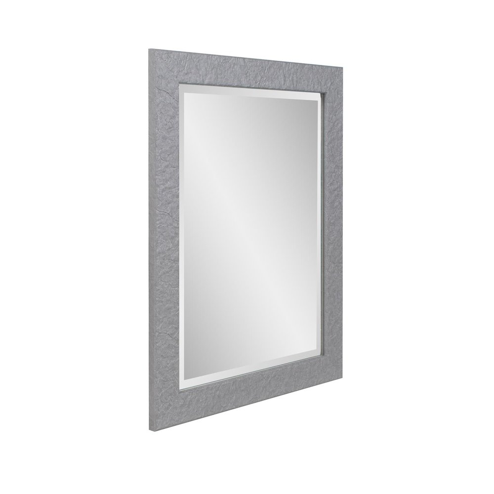 Stucco Vanity Mirror - Gray. Picture 6