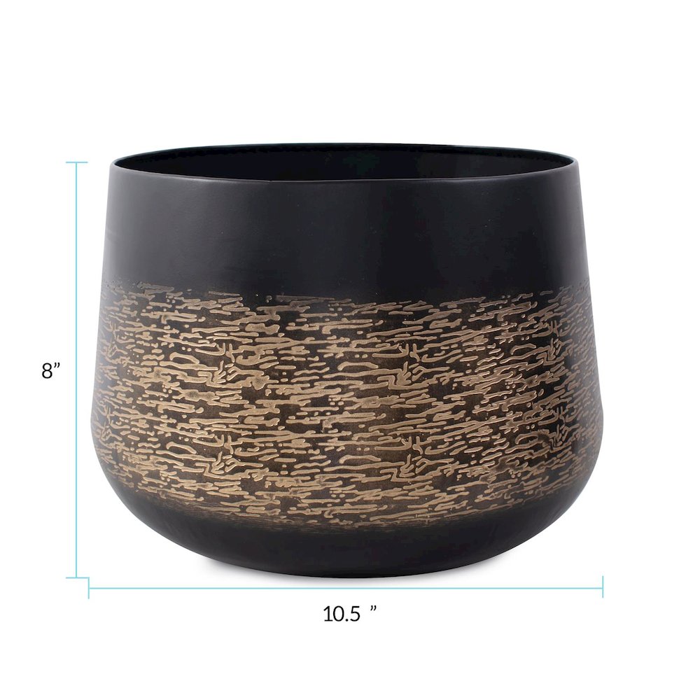 Golden Thread Wide Mouth Vessel. Picture 8