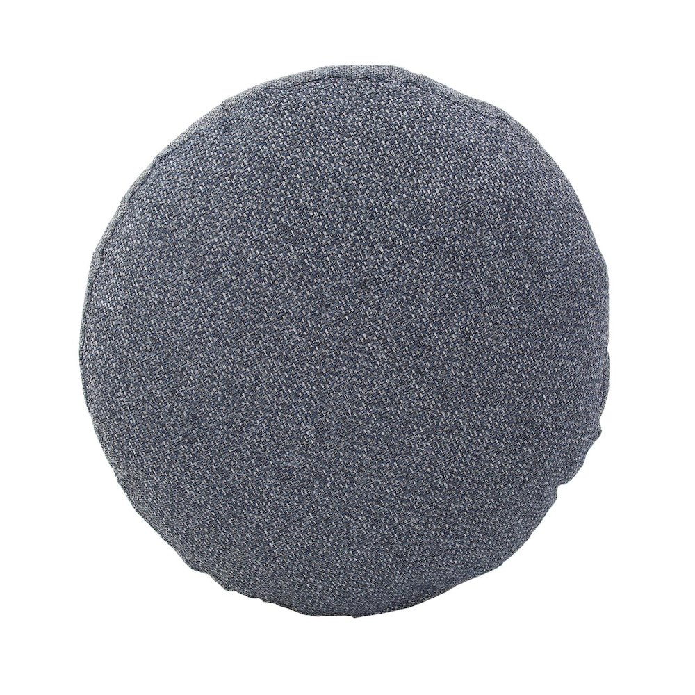 Round Foot Pouf Panama Indigo. Picture 3