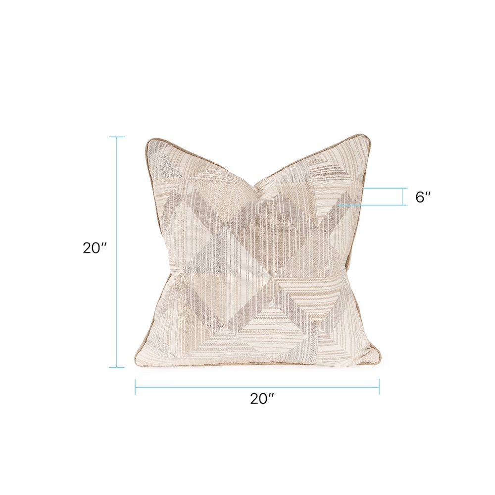 Prisma Natural 20x20 Down Filled Pillow. Picture 5