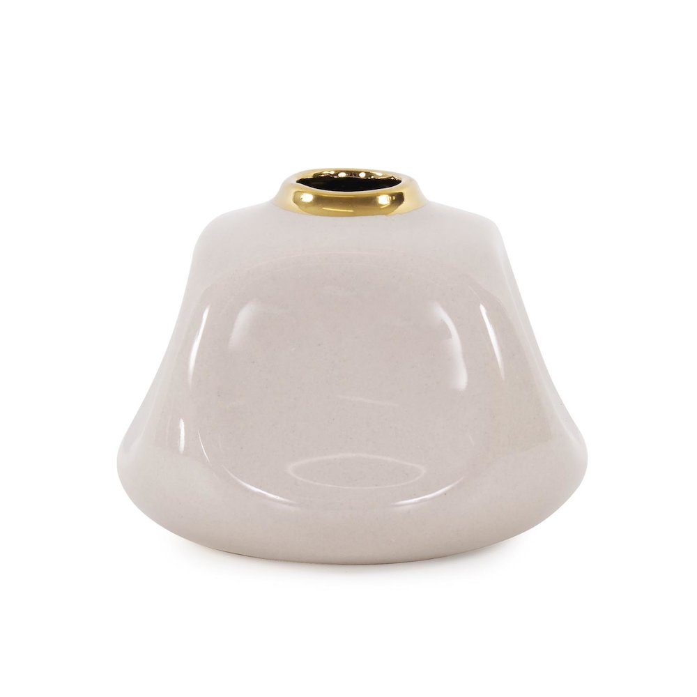 Christana Concaved Ceramic Vase- Short. Picture 1